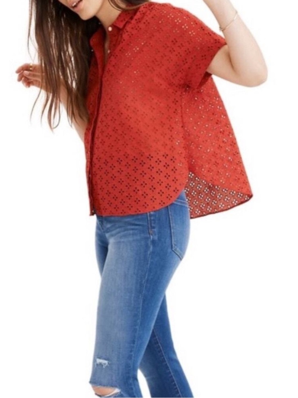 Madewell Hilltop Eyelet Shirt S